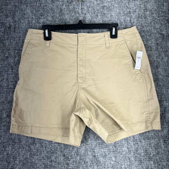 GAP Shorts Womens 12 Beige Downtown Khaki Short Stretch Mid Rise 5" Preppy Dock - Picture 1 of 11